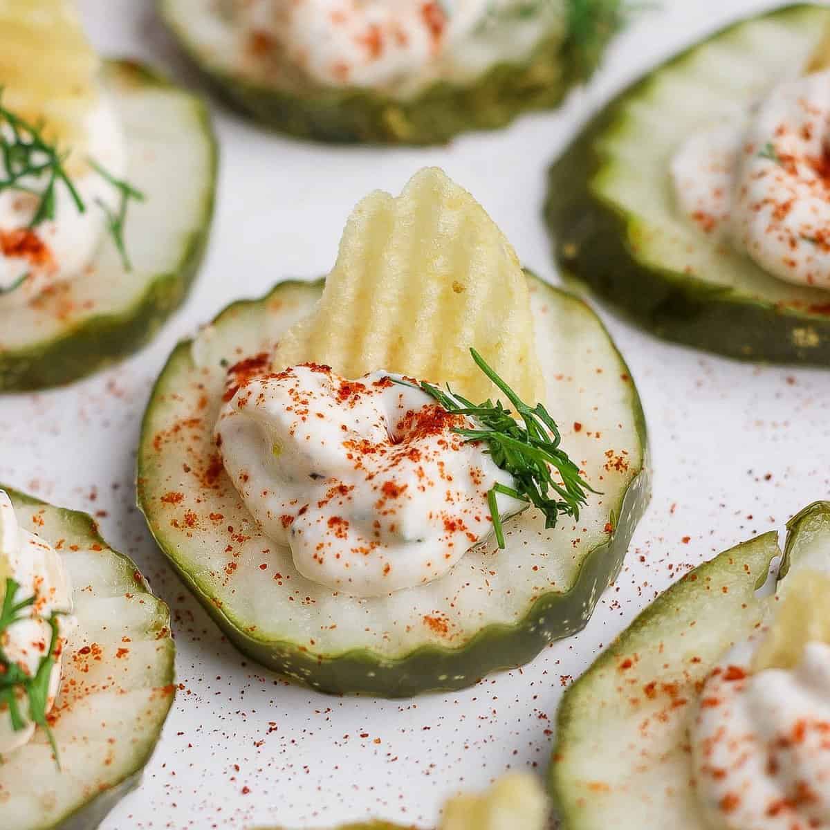 Easy Deviled Pickles – Fit Foodie Finds