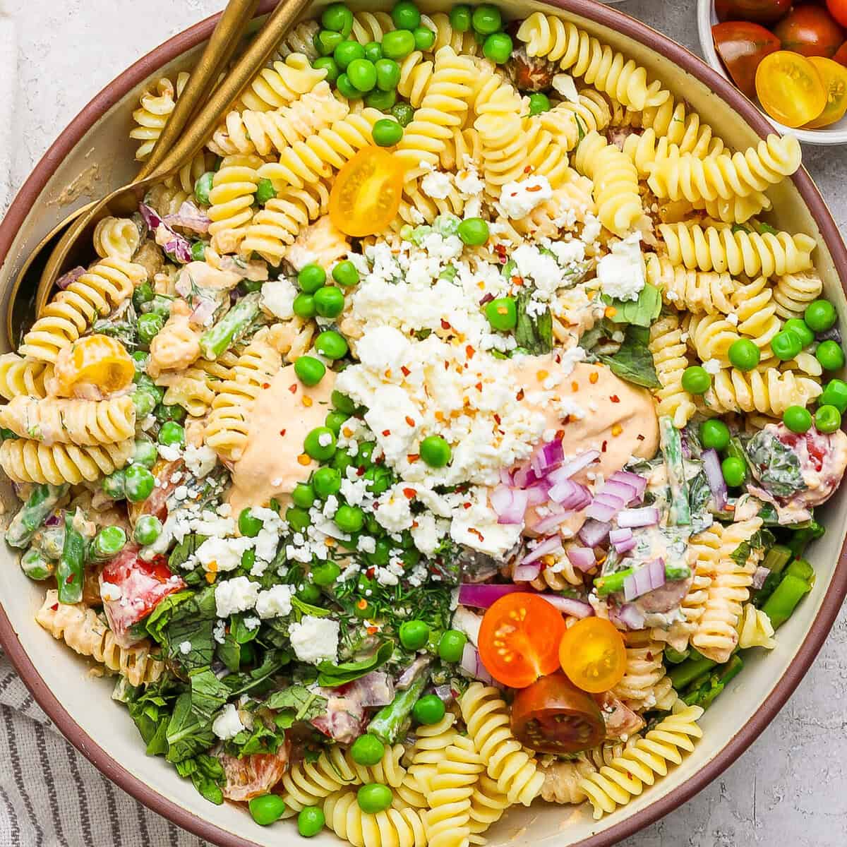 Creamy Roasted Red Pepper Pasta Salad Creamy Roasted Red Pepper Pasta Salad