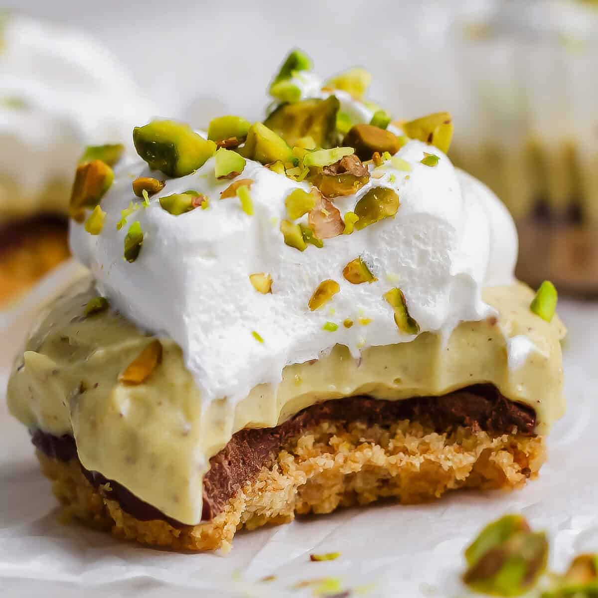 Cottage Cheese Pistachio Cheesecake Cups