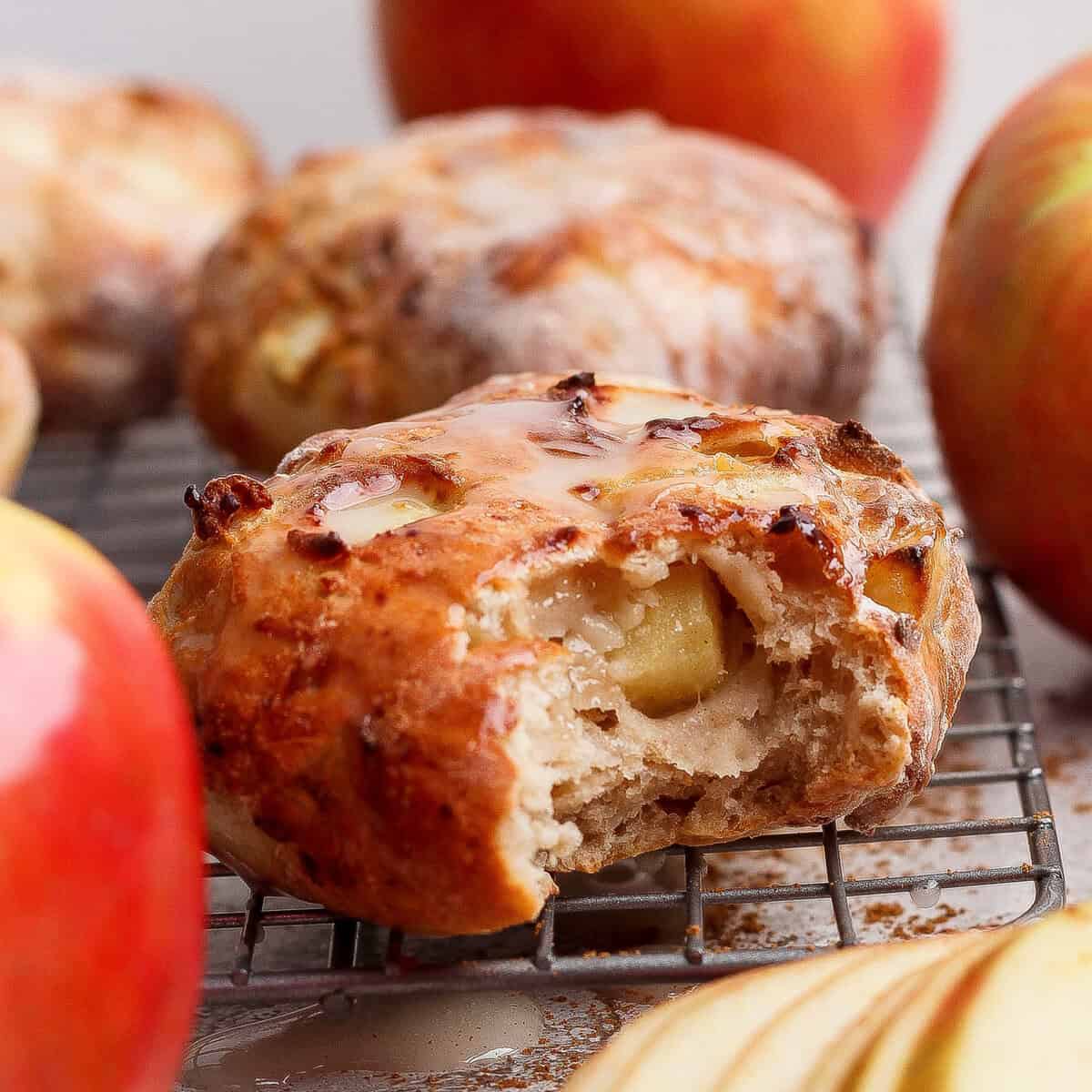 Air Fryer Apple Fritters (With Glaze) Air Fryer Apple Fritters (With Glaze)