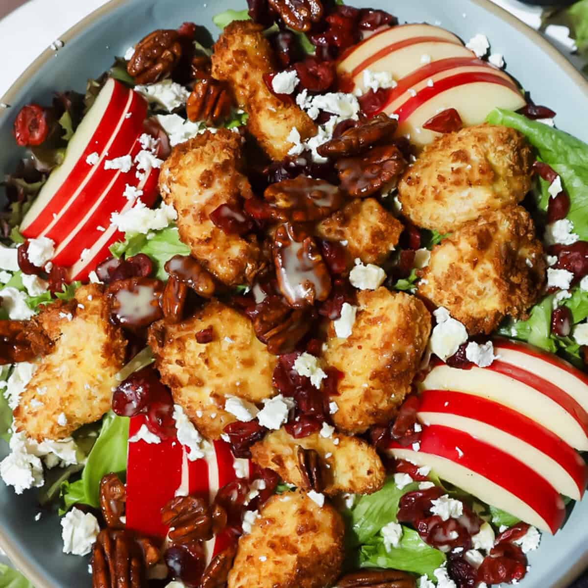 Crispy Chicken Salad (With Maple Mustard Dressing) Crispy Chicken Salad (With Maple Mustard Dressing)